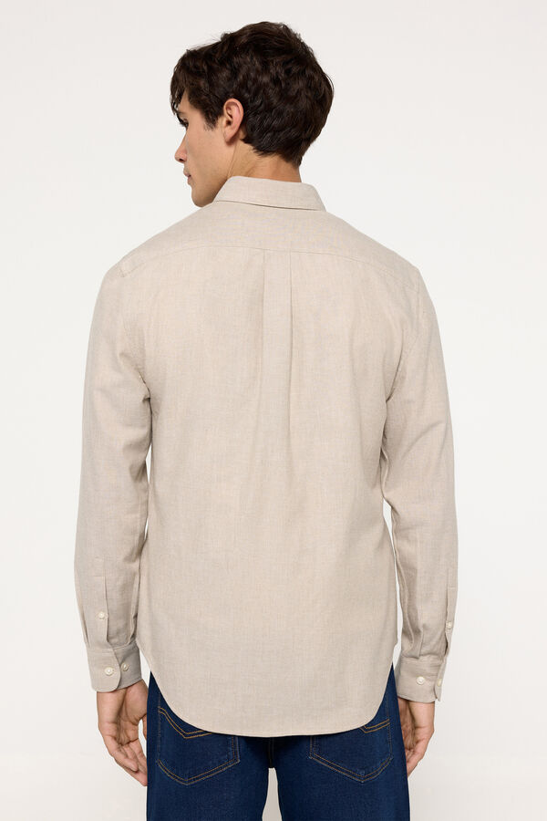 Fifty Outlet Camisa twill lisa Beige
