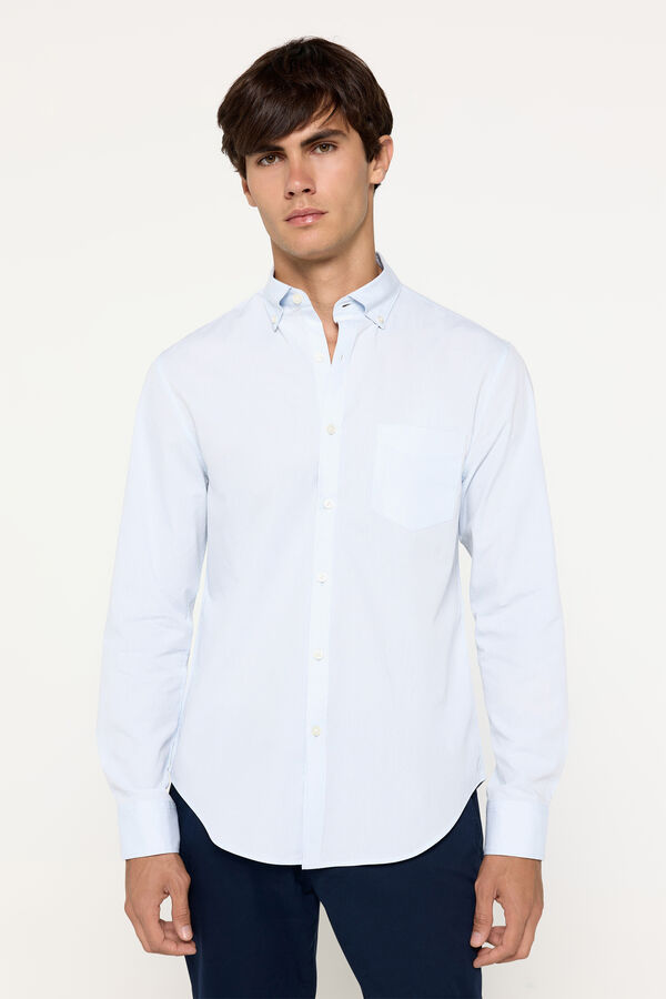 Fifty Outlet Camisa popelín lisa Azul