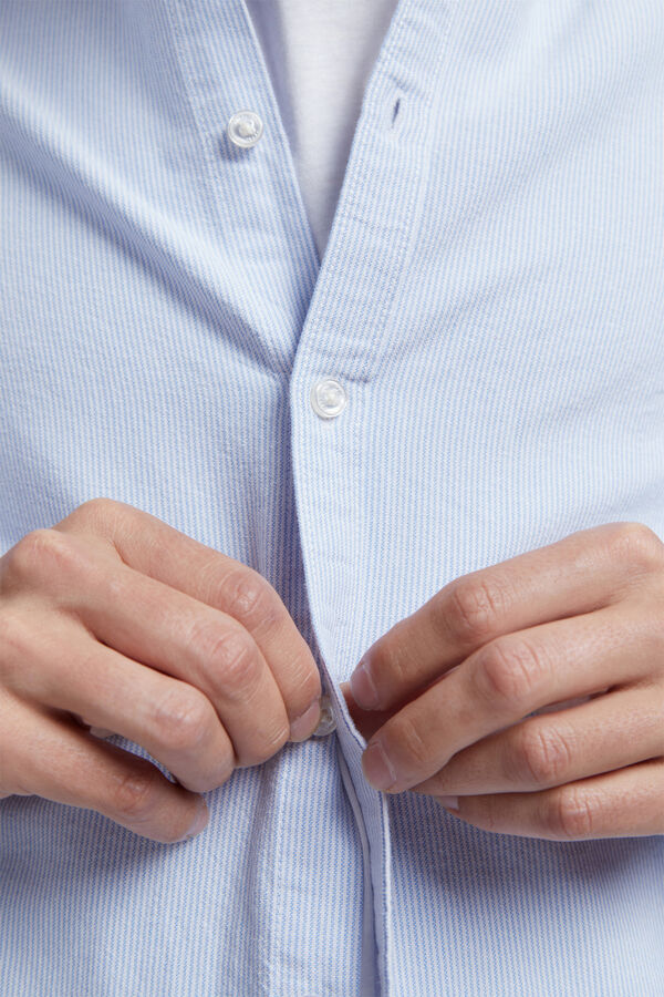 Milano Camisa Oxford Rayas Azul