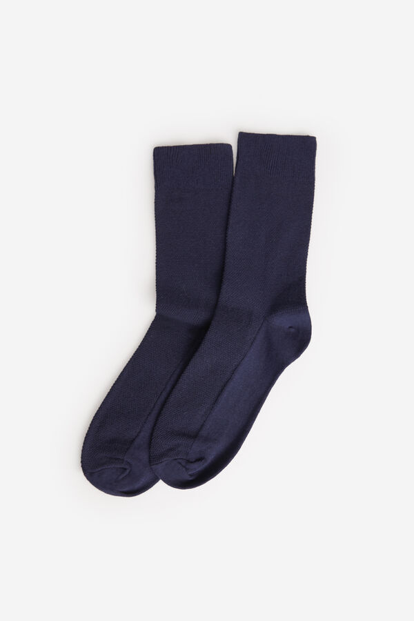 Fifty Outlet Calcetines fantasía con print de rayas Navy
