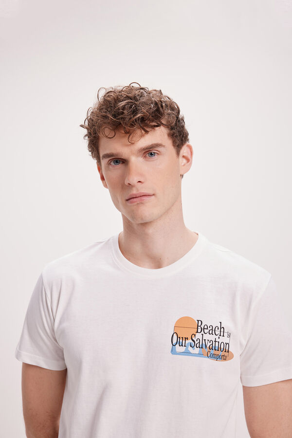 Fifty Outlet Camiseta Estampada Blanco