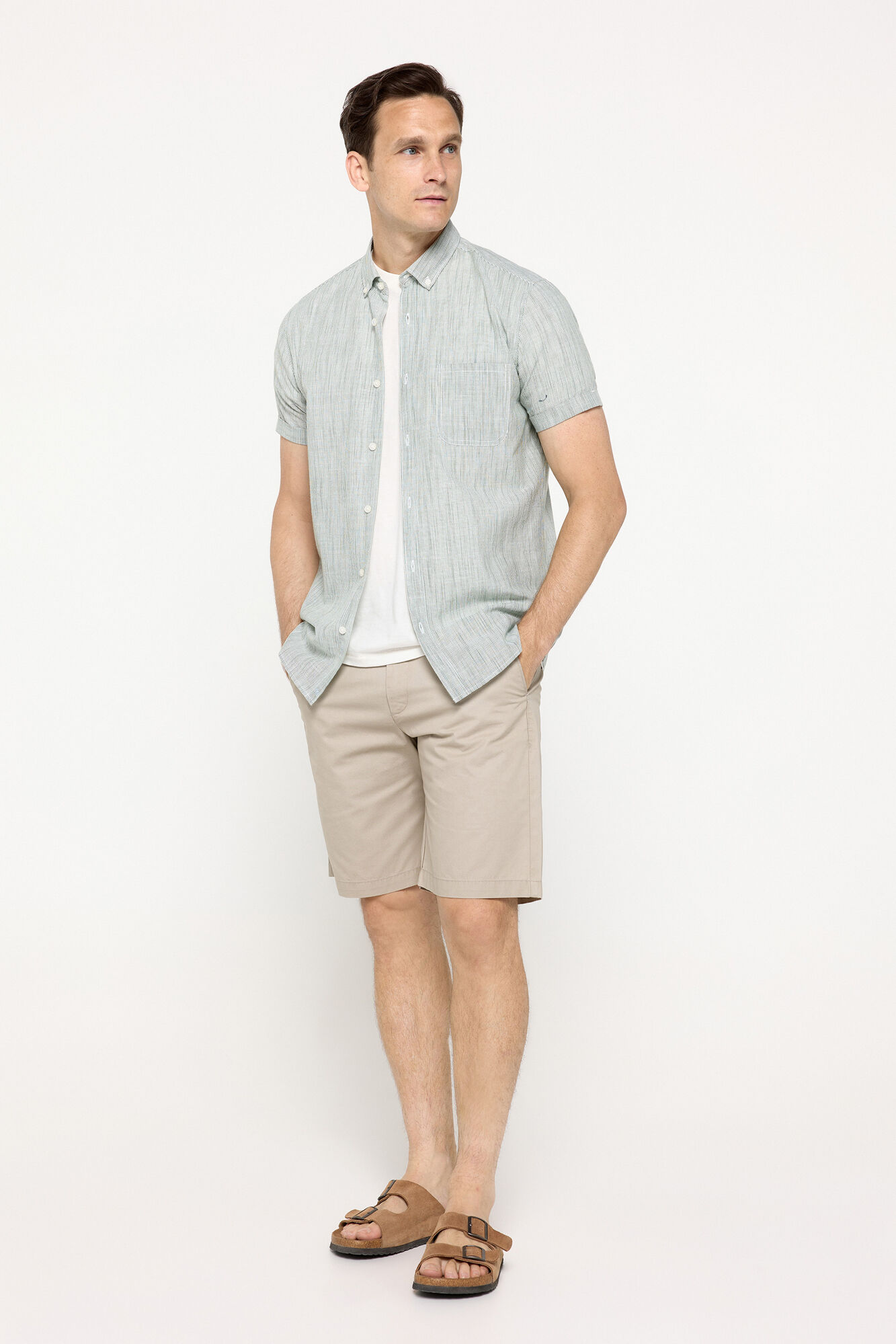 Milano Camisa sport a rayas de manga corta