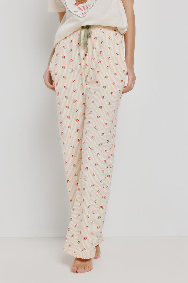 Milano Pijama estampada Beige