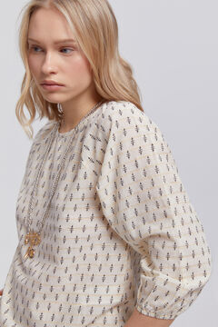 Fifty Outlet Blusa abullonada Marfil