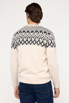 Fifty Outlet Jersey cenefas cuello caja Marfil