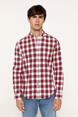 Fifty Outlet Camisa twill cuadros natural