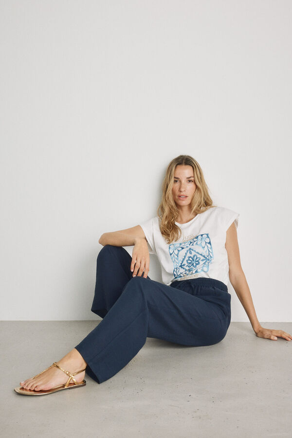 Milano Pantal&oacute;n ancho Navy