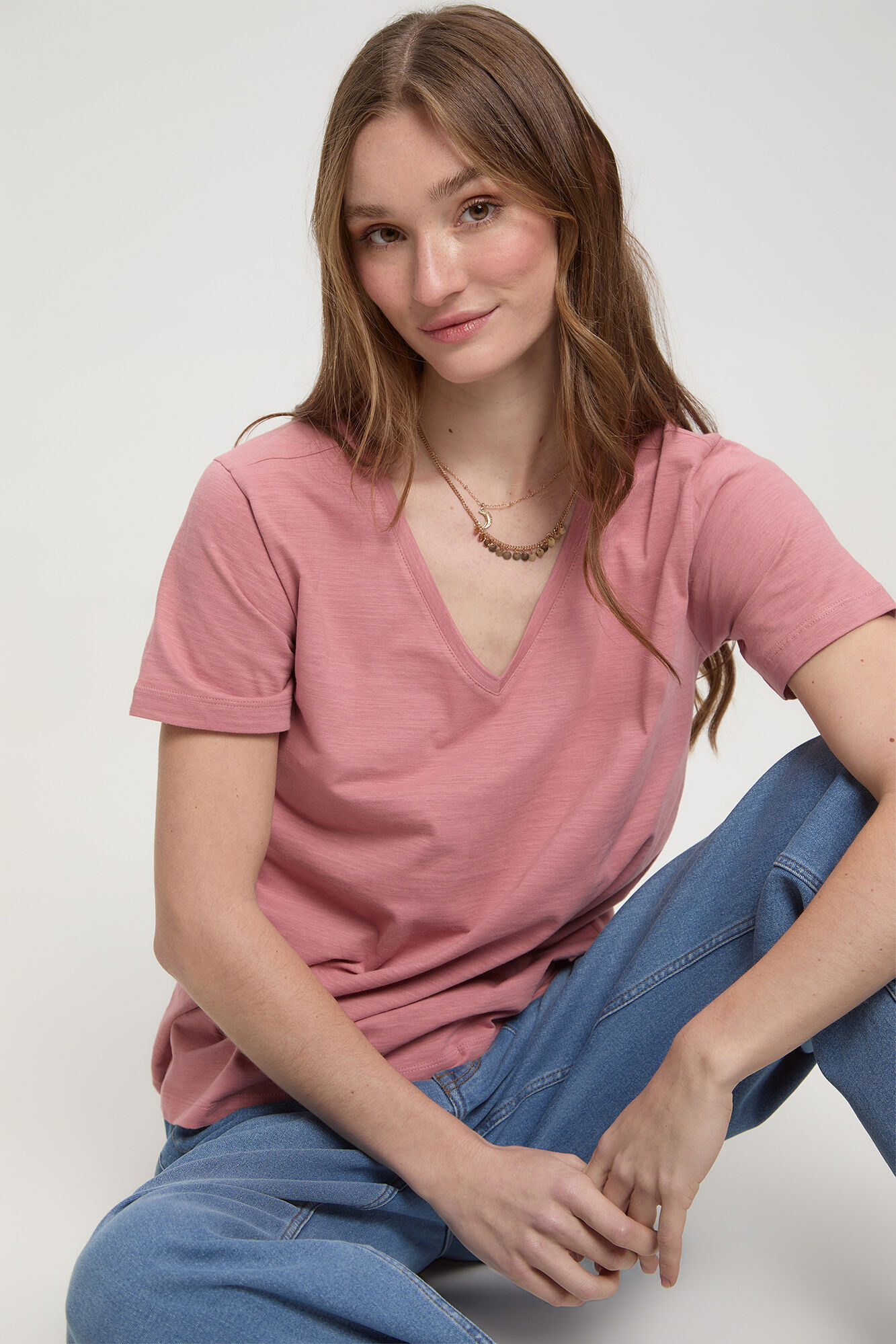 Milano Camiseta cuello pico manga corta