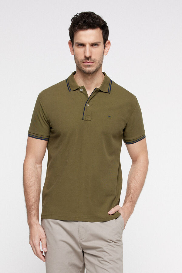 Fifty Outlet Polo Tipping Contraste Verde