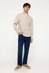 Fifty Outlet Camisa twill lisa Beige