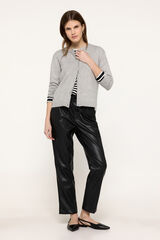 Fifty Outlet Chaqueta de tejido tacto suave botones en el delantero Gris Oscuro