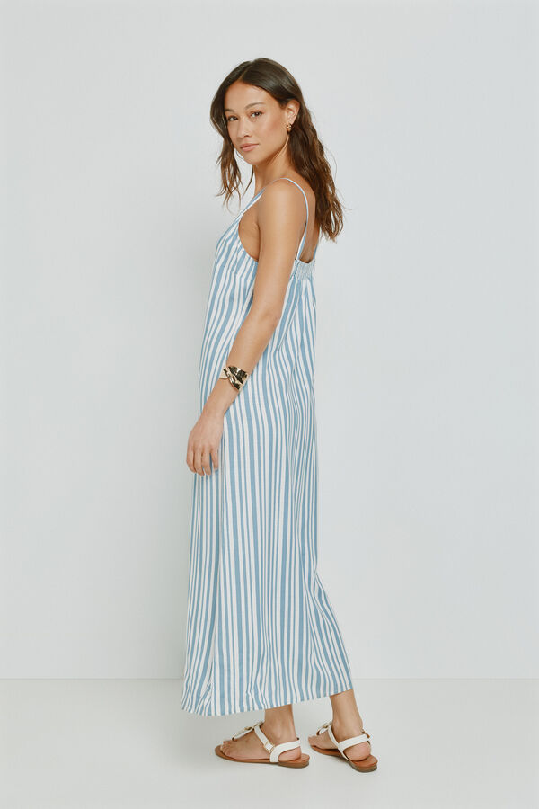 Milano Vestido con escote en pico y tirantes Azul