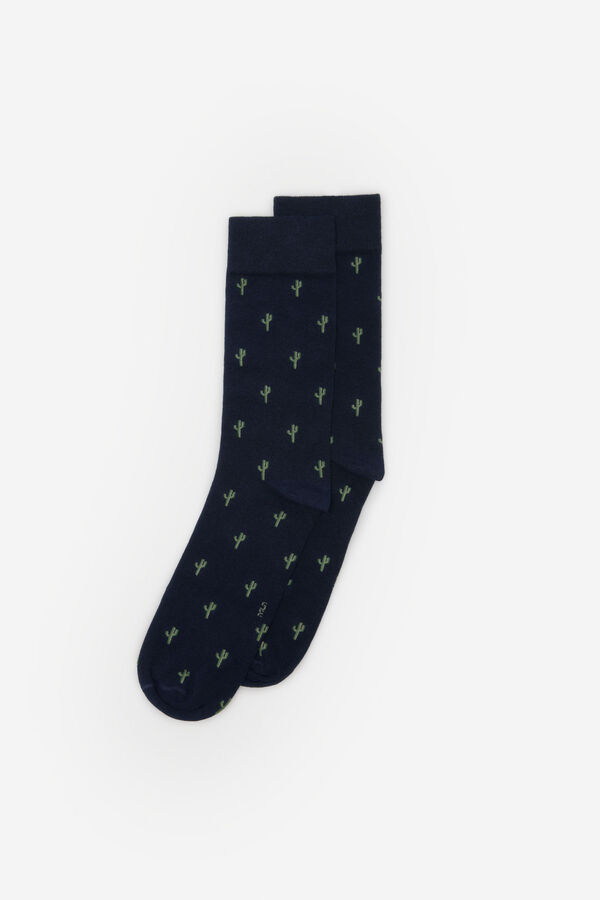 Fifty Outlet Calcetines Jacquard Algodón Navy