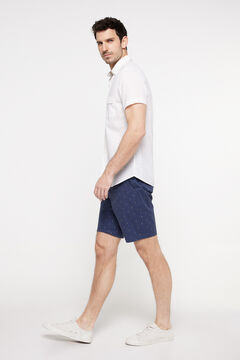 Fifty Outlet Bermuda Micro Estampado Azul