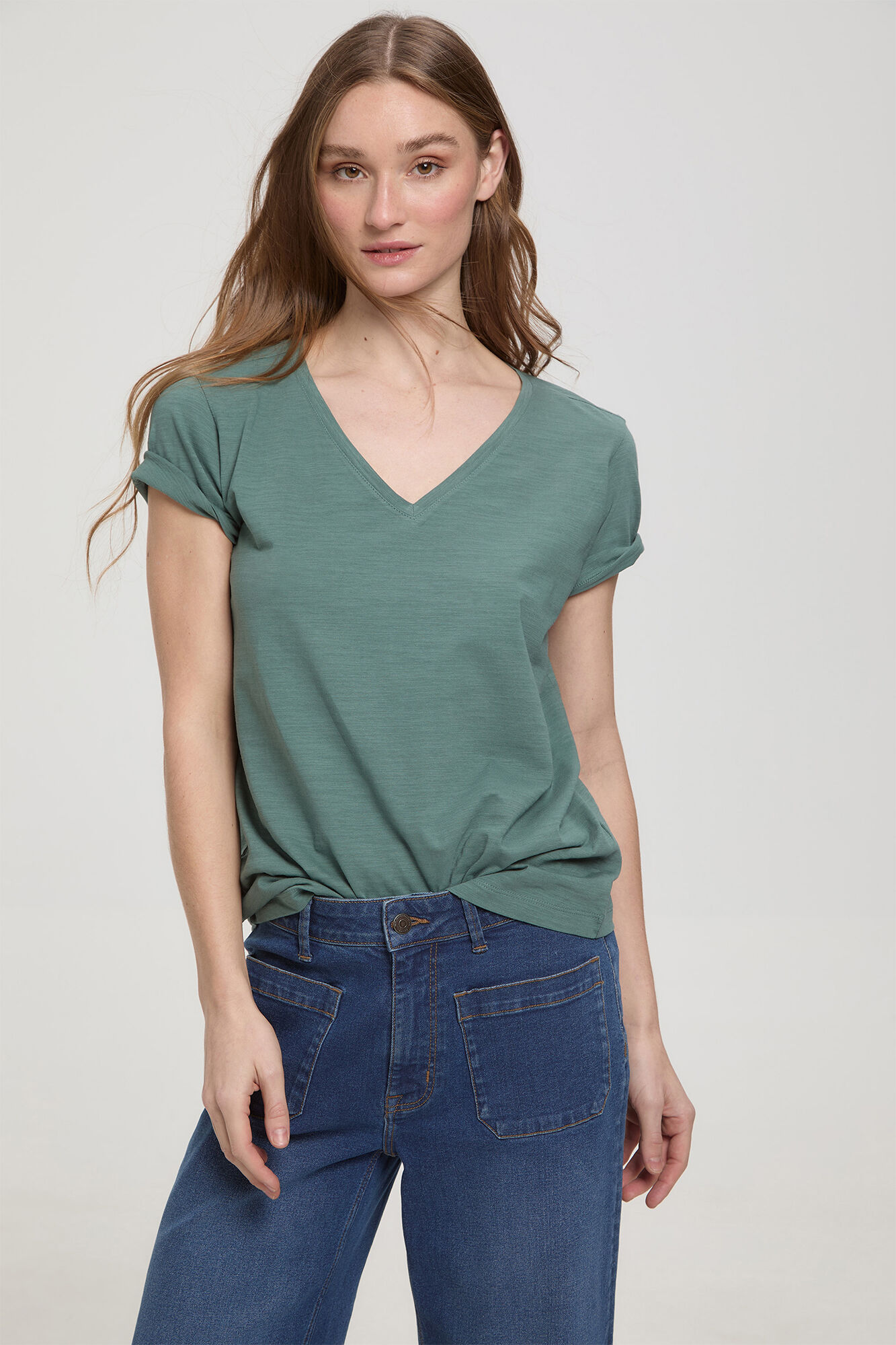 Milano Camiseta cuello pico manga corta