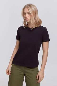 Fifty Outlet Camiseta heavy cotton botones Negro