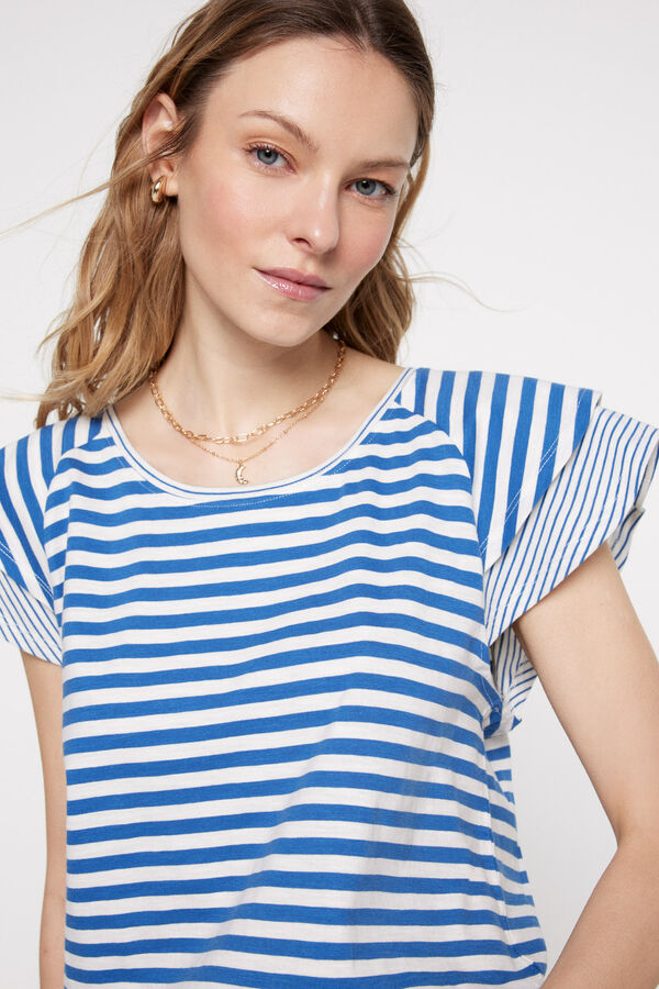 Fifty Outlet Camiseta Rayas Azul