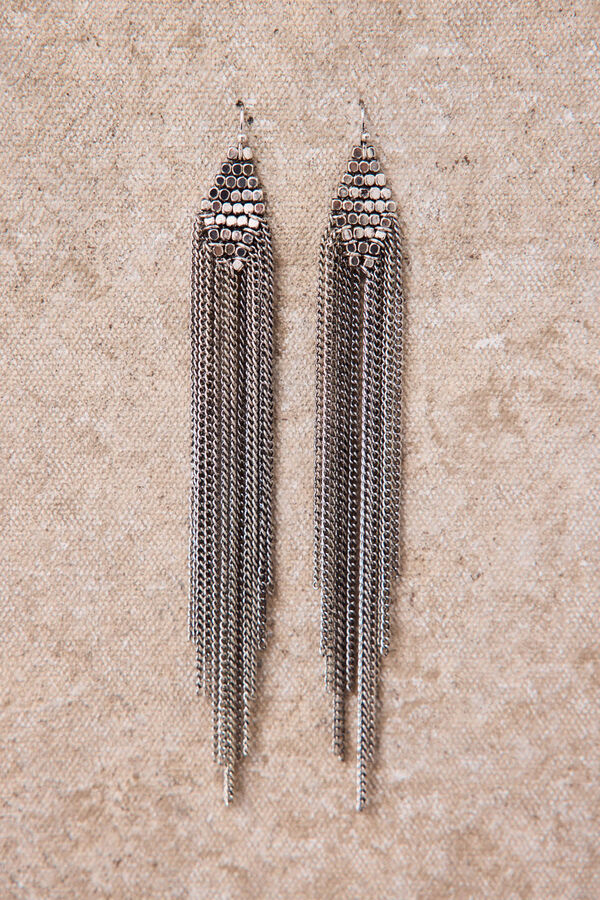 Slowlove Aretes rombo cadenas Dorado