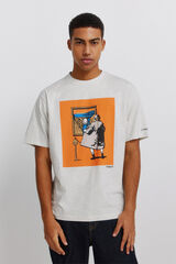 Springfield Playera TvBoy Grito gris