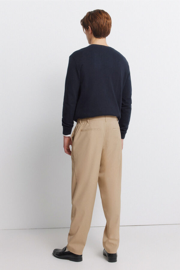 Springfield Pantal&oacute;n recto holgado beige