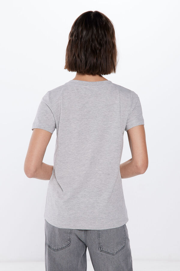 Springfield Playera bolsillo perlas gris medio