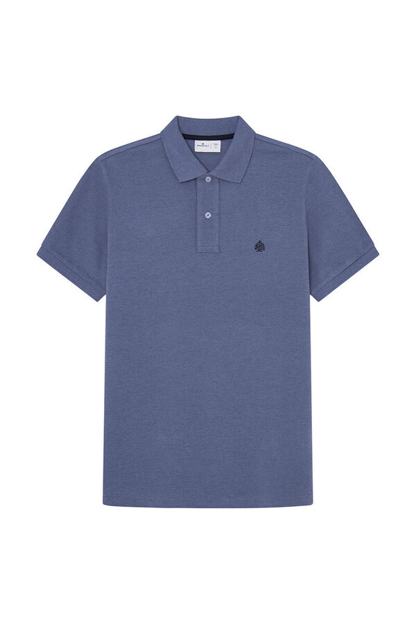 Springfield Polo piqué tejido fantasía azul medio