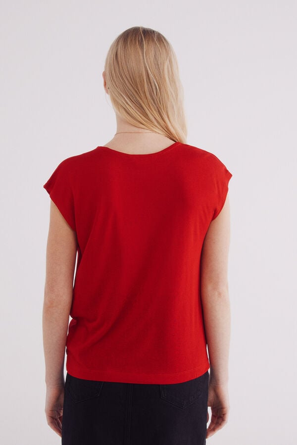 Springfield Playera lisa viscosa rojo