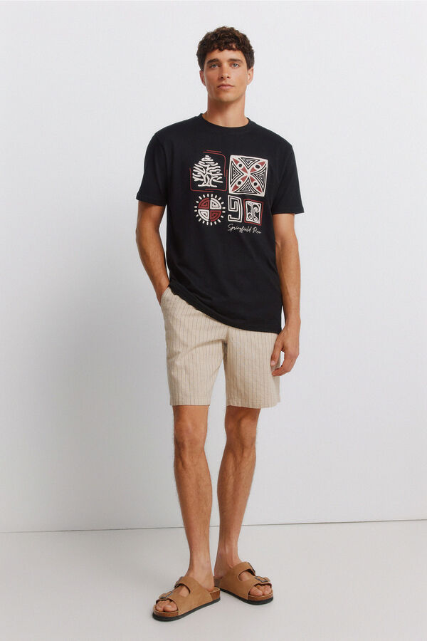 Springfield Playera logo Springfield &eacute;tnico negro