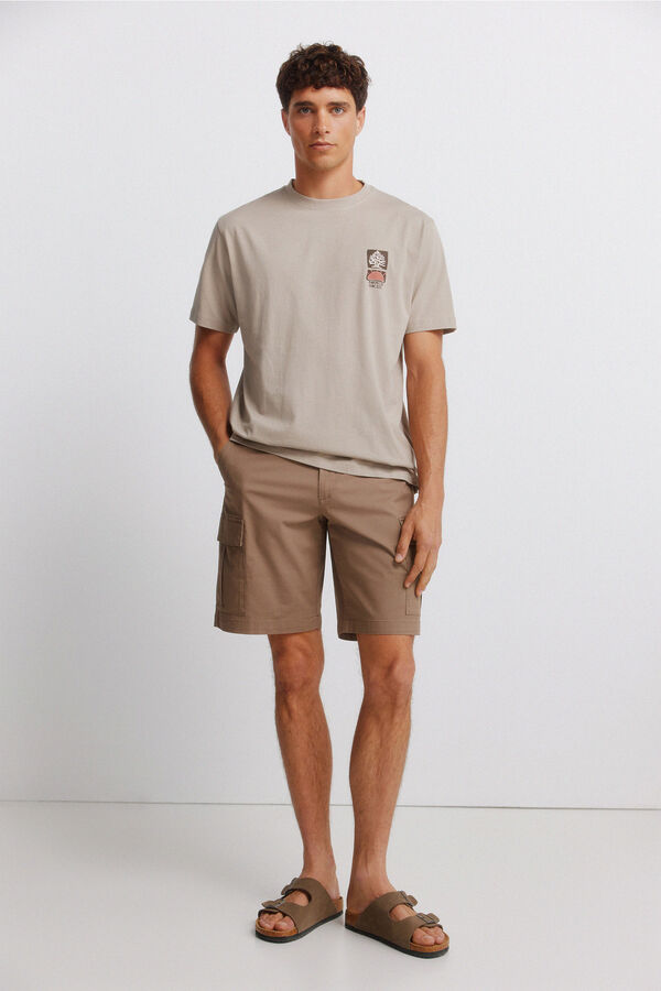 Springfield Playera logo Springfield collage beige