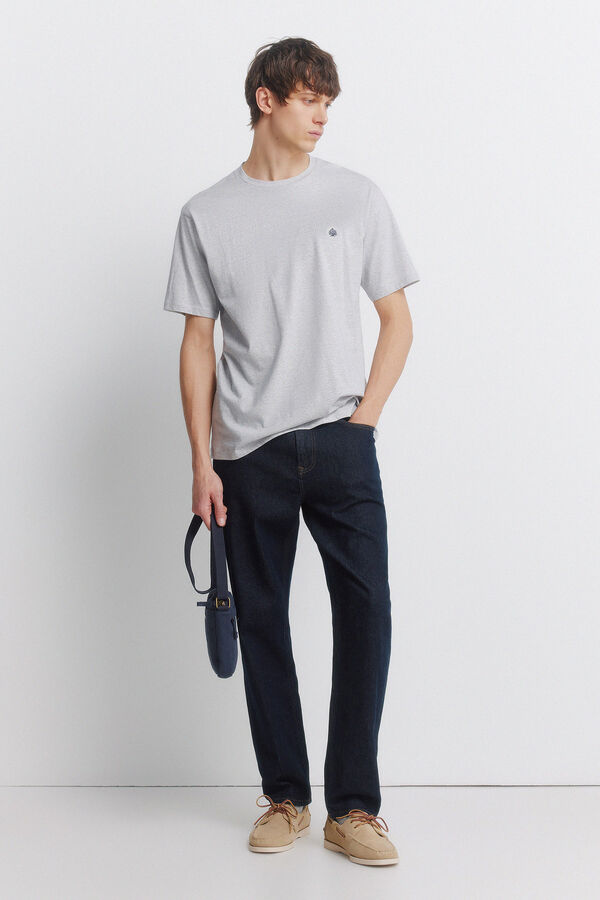 Springfield Camiseta microraya azulado