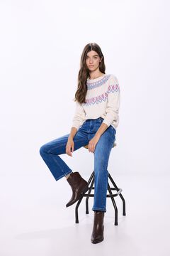 Springfield Suéter cenefas jacquard lurex morado/lila