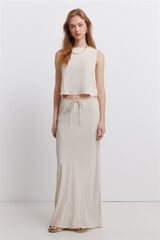 Springfield Falda midi beige