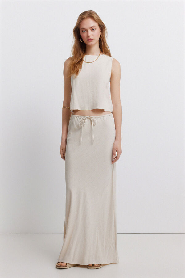 Springfield Falda midi beige