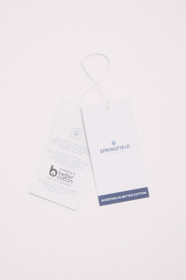 Springfield Playera microraya color azul indigo