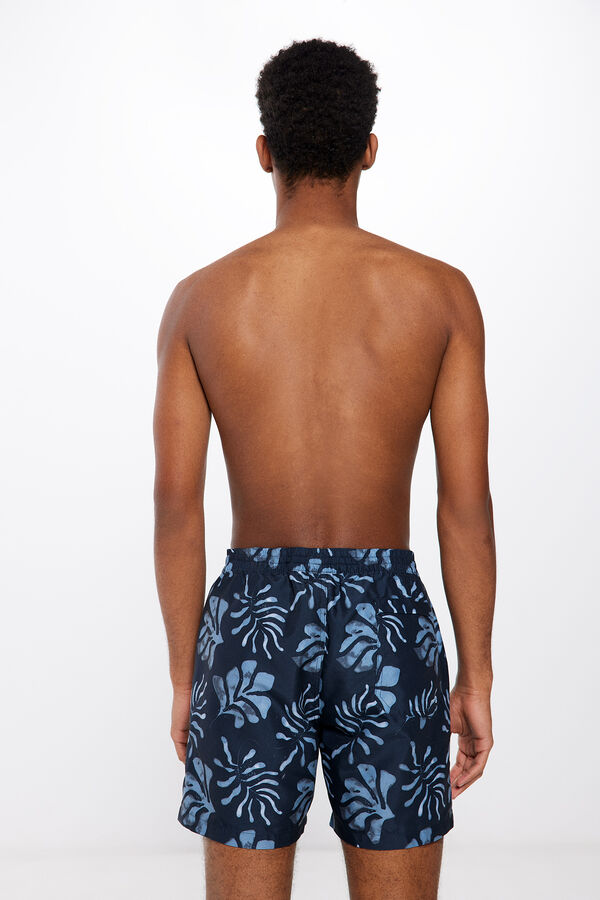 Springfield Bañador estampado hojas marino