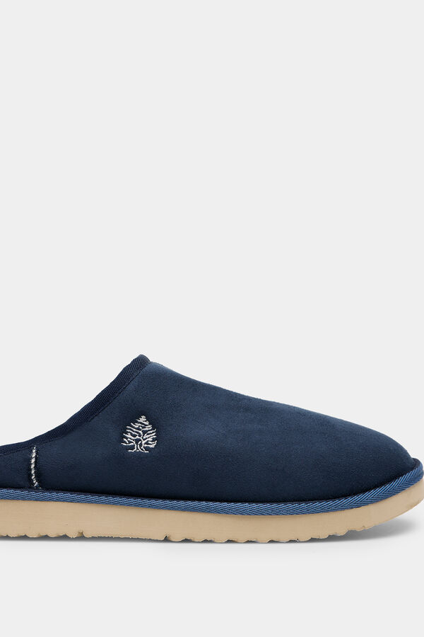 Springfield Zapatilla de casa cinta bicolor azulado