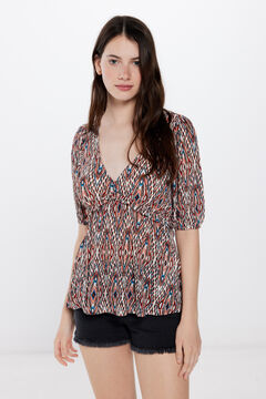Springfield Playera fluida estampada café