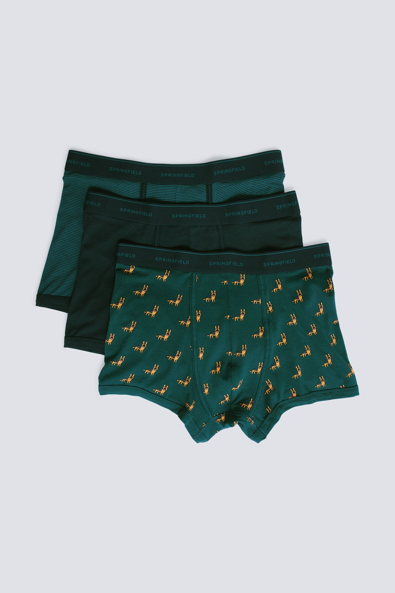 Springfield Pack 3 b&oacute;xeres perros y rayas