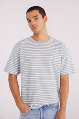 Springfield Playera raya estructura azul