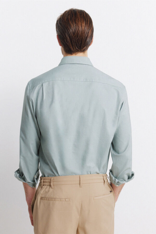 Springfield Camisa polera oxford ligero verde