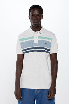Springfield Polo piqué bloque color regular fit gris