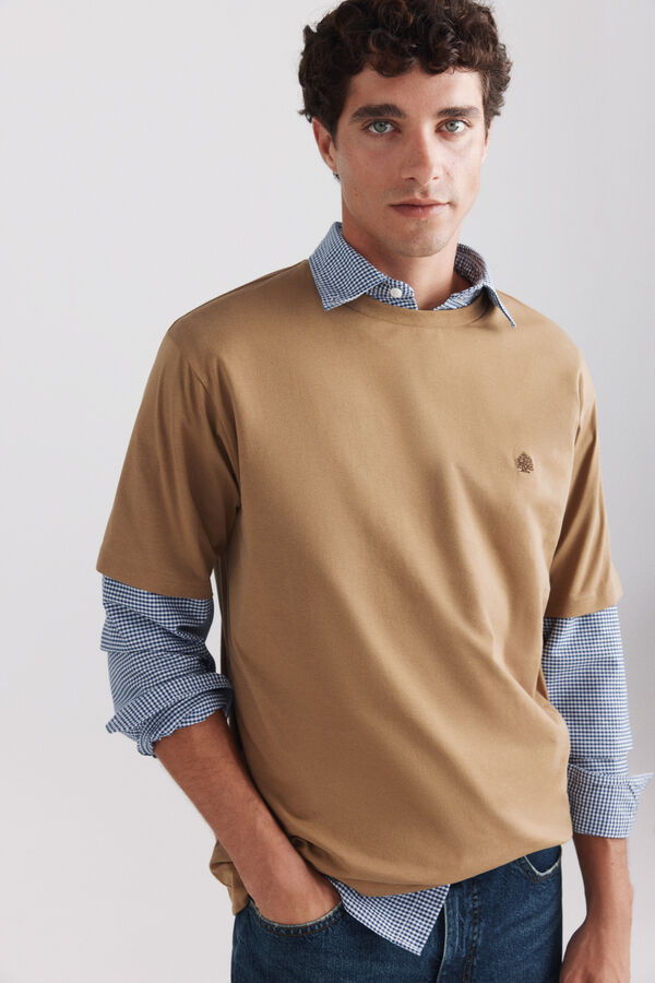 Springfield Playera b&aacute;sica logo Springfield beige