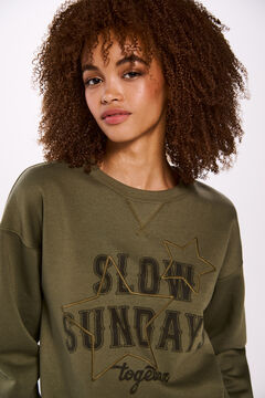 Springfield Sudadera "Slow sundays" verde