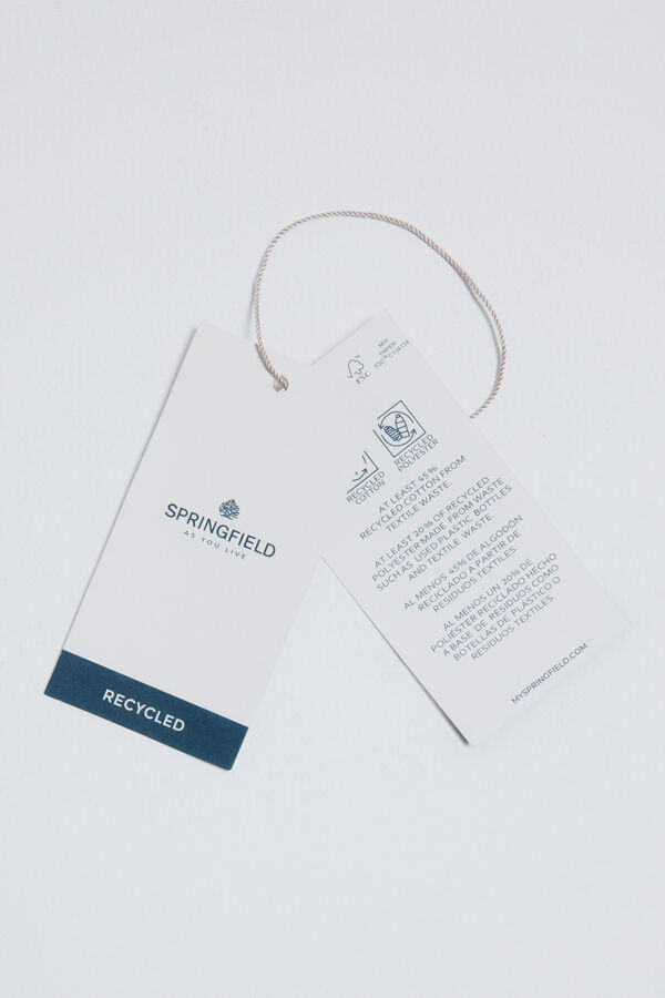 Springfield Jersey trenzado de fantasía liso azul