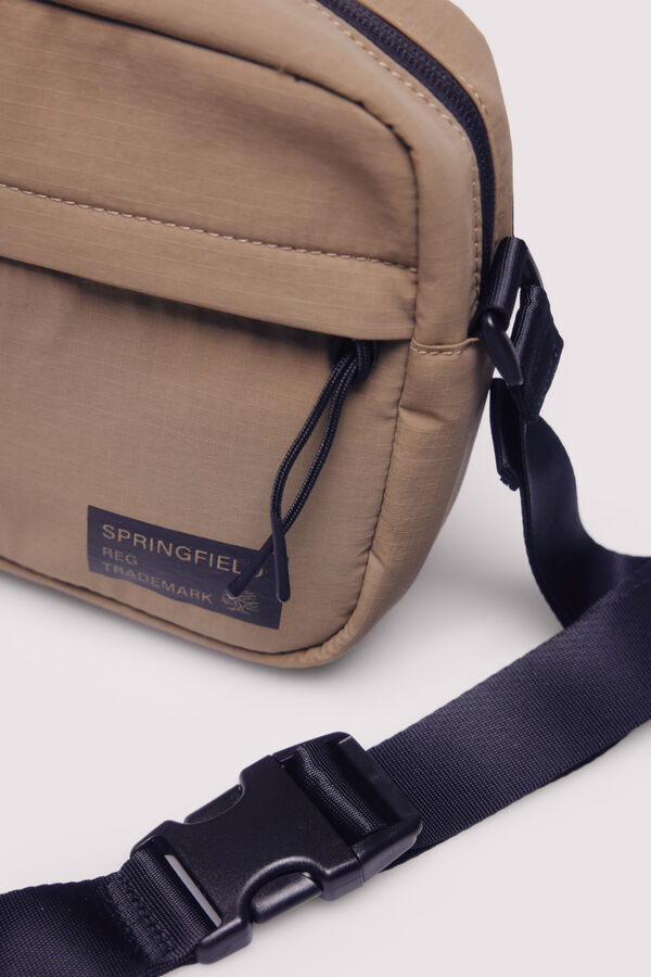 Springfield Bolsa mediana casual ripstock beige