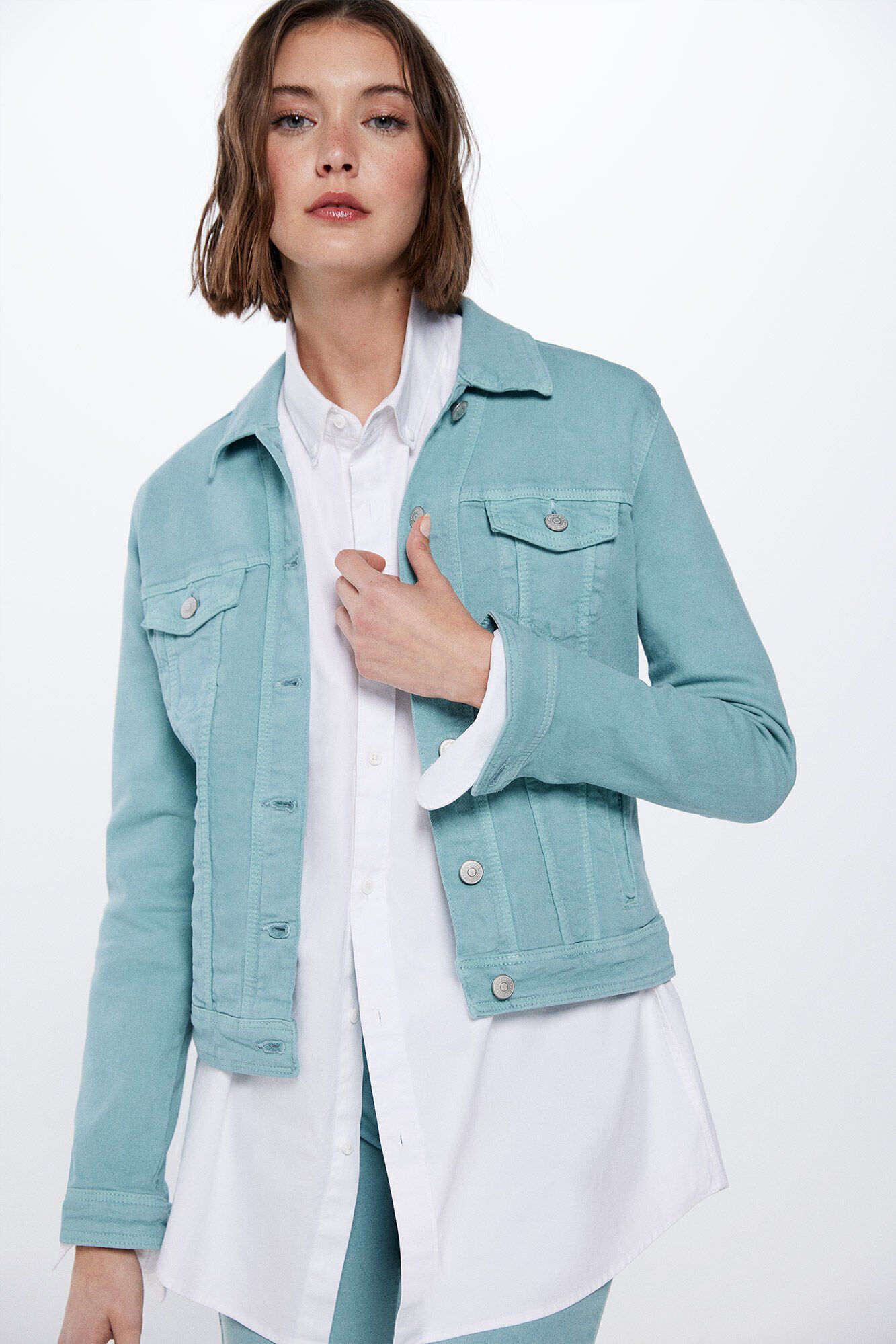 Chamarra denim color Chamarras de mujer WomenSecret MX