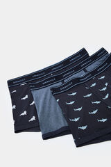 Springfield Pack 3 bóxers animales marinos azul