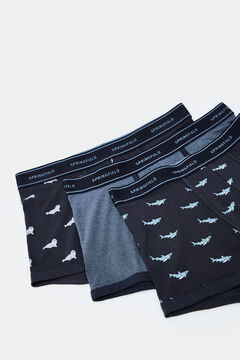 Springfield Pack 3 bóxers animales marinos azul
