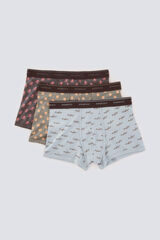 Springfield Pack 3 boxers animales marinos azul