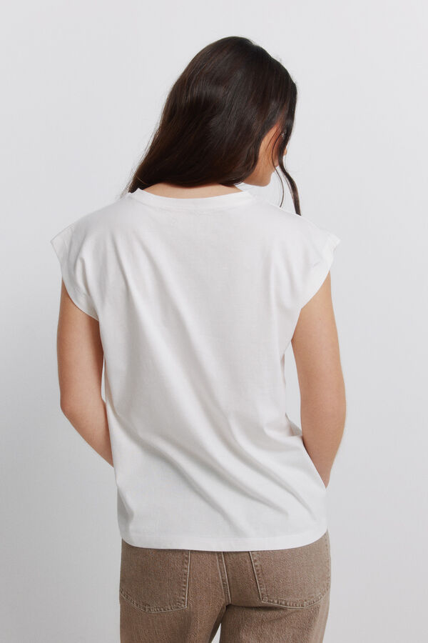 Springfield Playera de algod&oacute;n bandana blanco